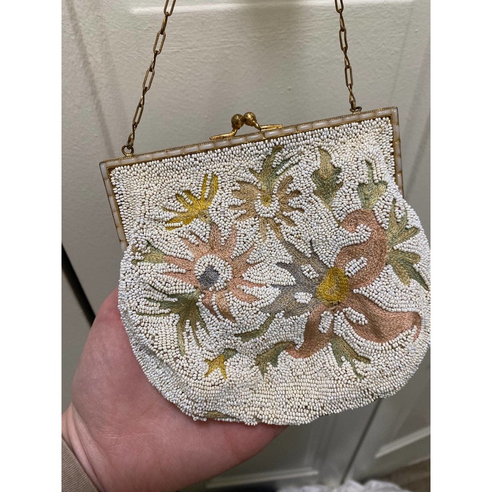 Vintage Longchamps Beaded/Embroidered Purse